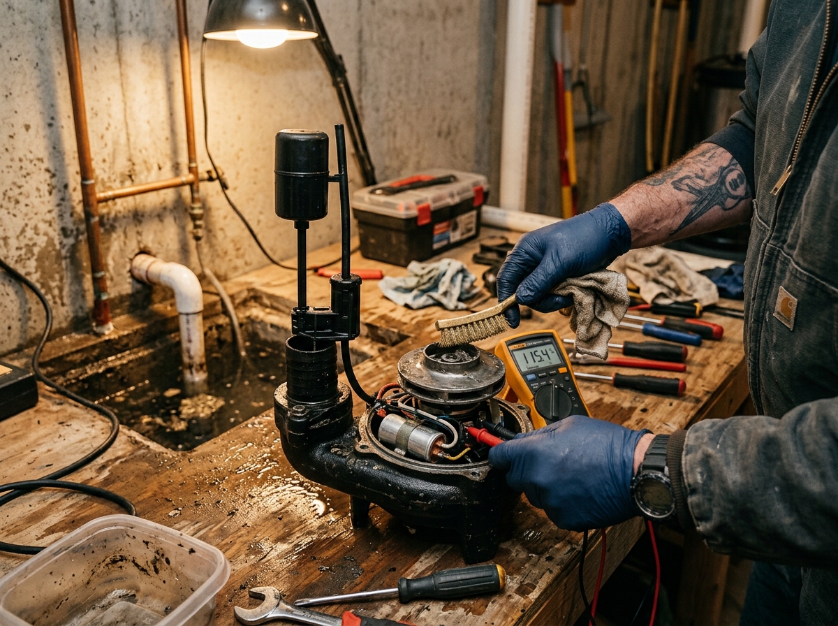 SIX7 sump pump repair service in Colombo - motor and switch fixes